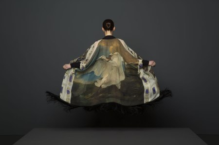 Silk Chiffon Fringe Kimono - Rijksmuseum Collaboration - "The Threatened Swan" by Jan Asselijn